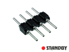 PCB connectors 2,54mm single row 04 pins  (10pcs)