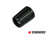 Drehknopf 10 mm glänzend schwarz