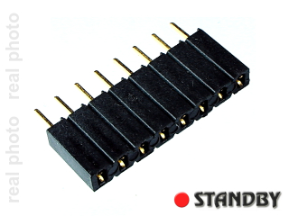 1x08 Female socket straight (10pcs)