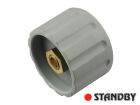 Drehknopf 28 mm matte grau