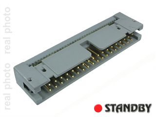 IDC 36 pin, male, for ribbon cable, to connect with latch