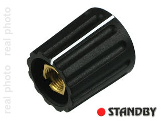Drehknopf 14,5 mm matte schwarz
