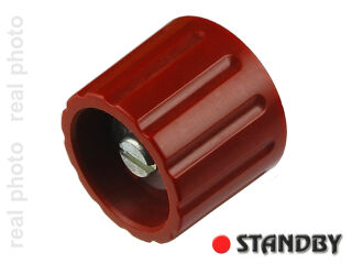 Knob 21 mm glossy red