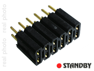 2x06 female socket straight (10pcs)