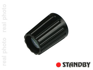 Drehknopf 10 mm glänzend schwarz