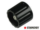 Knob 21 mm glossy black