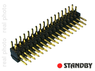 Pin headers double row angled 2x17