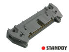 IDC 26 pin, male, THT, angled 90°, to connect with latch