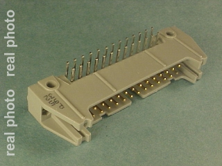 IDC 26 pin, male, THT, angled 90°, to connect with latch