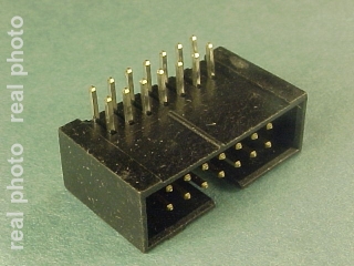 IDC 14 pin, male, THT, angled 90°