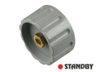 Drehknopf 36 mm glänzend grau