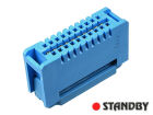 Buchse R=2,54mm; 20 pin; für Flachkabel