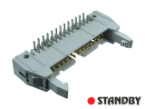 IDC 26 pin, wtyk do druku, kątowy, z zatrzaskami