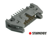 IDC 14 pin, male, THT, straight, to connect with latch