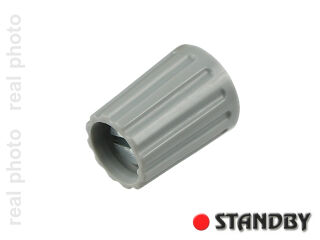 Knob 10 mm glossy gray
