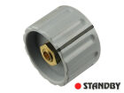 Drehknopf 28 mm glänzend grau