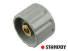 Drehknopf 28 mm glänzend grau