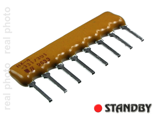 Resistor network 6x330R/390R (10pcs)