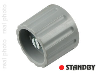 Knob 21 mm glossy gray