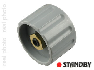 Knob 28 mm glossy gray