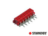 12 pin socket female angled Micro-MaTch