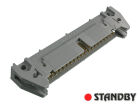 IDC 40 pin, male, THT, angled 90°, to connect with latch