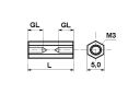 Distance bolt M3 L=15mm (10pcs) - 2