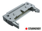 IDC 26 pin, male, for ribbon cable, standard latch