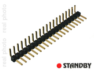 Pin headers single row angled 1x20