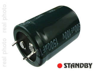 HT 1500uF-100V Capacitor electrolytic Snap