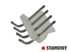 Verbindung Kabel-Platte, Buchse, Stecker, 4pol, 5,08mm, Winkel