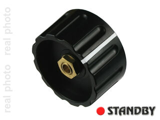 Drehknopf 36 mm glänzend schwarz