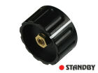 Drehknopf 36 mm glänzend schwarz