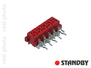 10 pin socket female angled Micro-MaTch