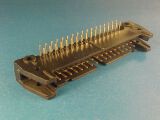 IDC 34 pin, male, THT, angled 90°, to connect with latch