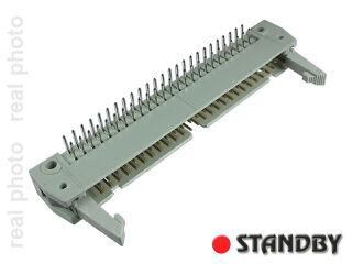 IDC 50 pin, male, THT, angled 90°, standard latch