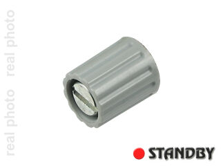 Knob  9 mm glossy gray