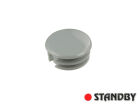 Knopfabdeckung 14,5 mm glänzend grau
