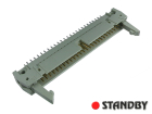 IDC 50 pin, male, THT, straight, standard latch