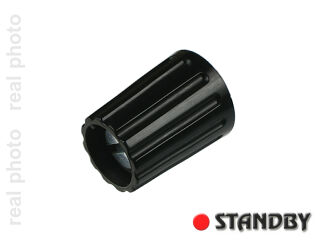 Drehknopf 10 mm glänzend schwarz