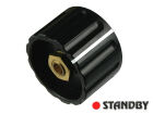 Drehknopf 28 mm glänzend schwarz