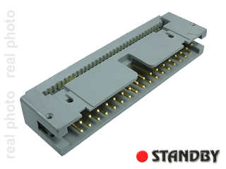 IDC 34 pin, male, for ribbon cable, to connect with latch