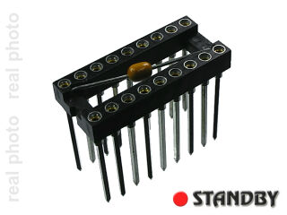 precision Fassung 18pin+kondensator 100nF; wire wrap